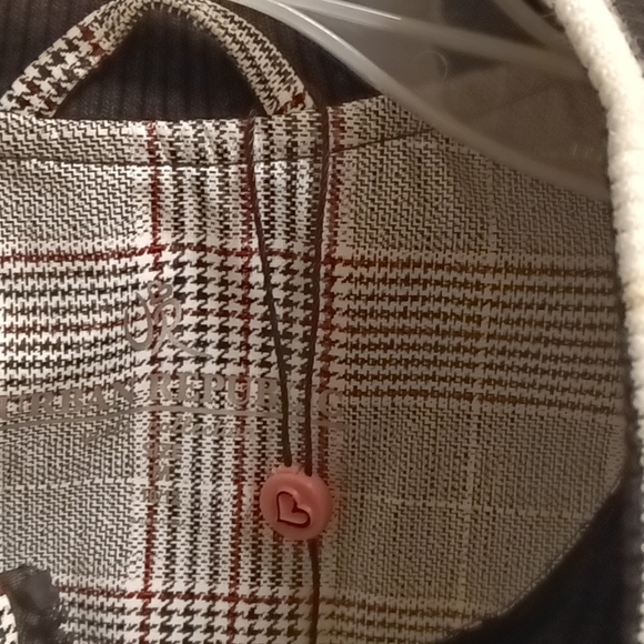 NWT URBAN REPUBLIC 100% polyurethane wine black & white jacket S 10/12 - Picture 4 of 4